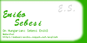 eniko sebesi business card