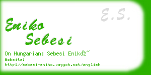 eniko sebesi business card